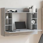 vidaXL Wandbureau 105x48x75 cm bewerkt hout grijs sonoma, Verzenden, Nieuw