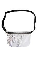 Grote Heuptas Pailletten Wit Zilver Heuptas Sequin Tas Merma, Handtassen en Accessoires, Tassen | Damestassen, Ophalen of Verzenden