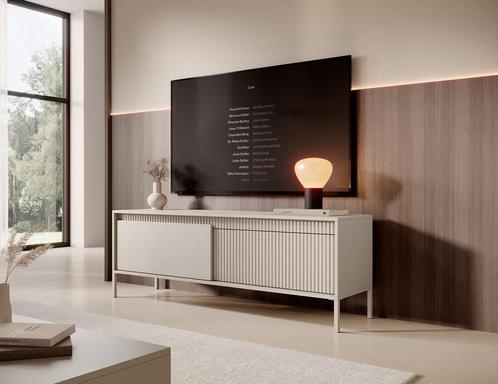 Meubella TV-Meubel Saran beige 153 cm, Maison & Meubles, Armoires | Mobilier de télévision, Envoi