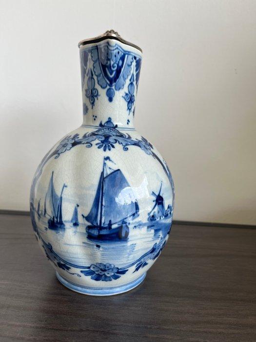 Aiguière - Faïence, Plaqué(e) argent - Porceleyne Fles Delft, Antiek en Kunst, Antiek | Glaswerk en Kristal