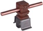 Dehn Roof Conductor Holder StSt 4-16mm H 16mm Plastic Brown, Bricolage & Construction, Verzenden