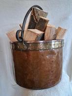 Accessoire de cheminée - Houtbak - Cuivre, Laiton - Aker, Antiquités & Art