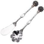 Ménagère (2) - Spatule et cuillère - Argent 925, Antiquités & Art