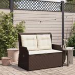 vidaXL Tuinbank Bruin poly rattan, Tuin en Terras, Verzenden, Nieuw