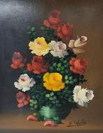Escuela española (XX) - Maceta de flores, Antiek en Kunst