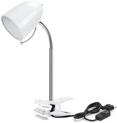Aigostar 10LR5- Bureaulamp - Klemlamp - E27 fitting - Wit -, Huis en Inrichting, Overige Huis en Inrichting, Verzenden