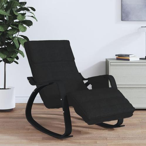 vidaXL Chaise à bascule Noir Tissu, Maison & Meubles, Chaises, Neuf, Envoi