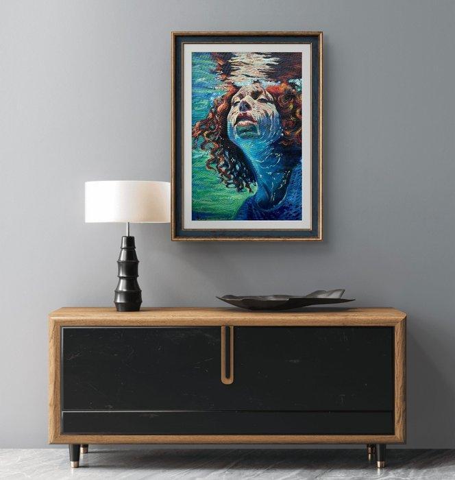 Cristian Mesa Velazquez - Renacer Azul, Antiek en Kunst, Kunst | Schilderijen | Modern