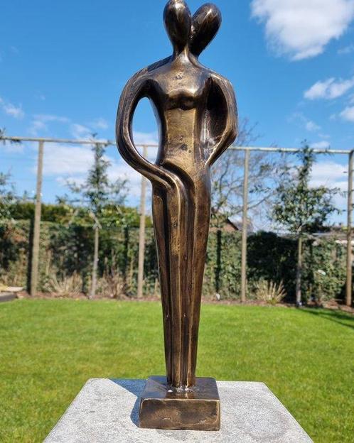 sculptuur, Couple in love - 47 cm - Brons, Antiek en Kunst, Curiosa en Brocante