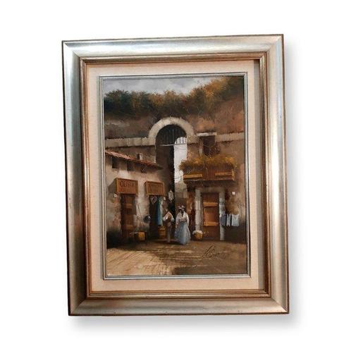 Guido Borelli (1952) - Vecchio Borgo, Antiek en Kunst, Kunst | Schilderijen | Klassiek