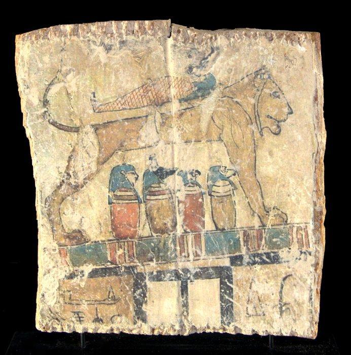 Réplique dun ancien Égyptien Bois Tableau funéraire, Antiek en Kunst, Antiek | Overige Antiek