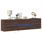 vidaXL Tv-wandmeubel met LED-verlichting 180x31x45 cm bruin, Huis en Inrichting, Kasten |Televisiemeubels, Verzenden, Nieuw