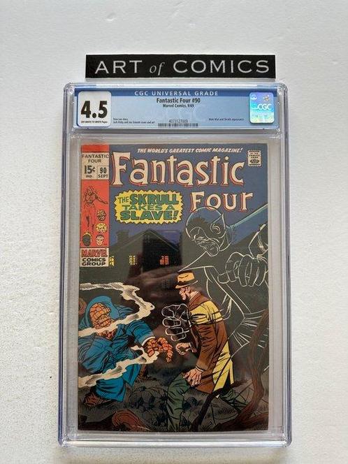 Fantastic Four #90 - Mole Man & Skrulls Appearance - CGC 4.5, Boeken, Strips | Comics