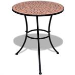 vidaXL Bistrotafel 60 cm mozaïek terracottakleurig, Tuin en Terras, Tuintafels, Verzenden, Nieuw