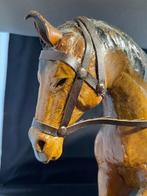 Statuette, Antique horse - 29 cm - Cuir, Papier