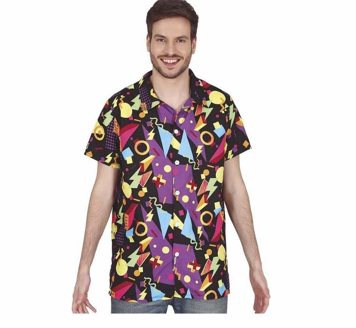 Zwarte Jaren 80 Blouse, Kleding | Heren, Carnavalskleding en Feestkleding, Nieuw, Verzenden