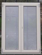 pvc raam , chassis , venster 114 x 151 creme / eik, Doe-het-zelf en Bouw, 75 tot 150 cm, Kunststof, Raamkozijn, Nieuw