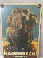 Hagenbeck’s Tierpark emaille reclamebord – olifant – vintage