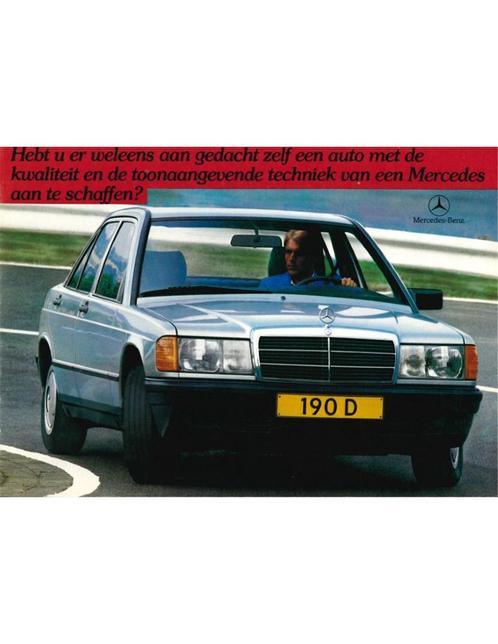 1983 MERCEDES BENZ 190D BROCHURE NEDERLANDS, Livres, Autos | Brochures & Magazines, Enlèvement ou Envoi