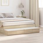vidaXL Bedlades met lade Sonoma Eik 140 x 36,5 x 16,5 cm, Verzenden