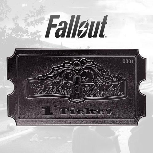 Fallout Replica Nuka World Ticket (Silver Plated), Verzamelen, Film en Tv, Ophalen of Verzenden