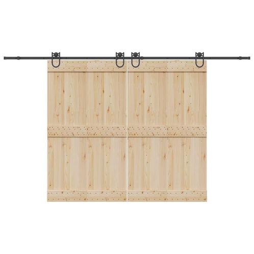 vidaXL Doos met onderdelen voor schuifdeur 366 cm staal, Doe-het-zelf en Bouw, Hang- en Sluitwerk, Nieuw, Verzenden
