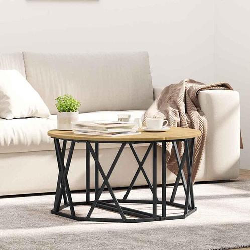 vidaXL Salontafel artisanaal eikenkleurig 80 x 80 x 42 cm, Huis en Inrichting, Tafels | Salontafels, Nieuw, Verzenden