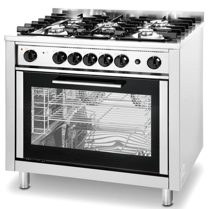 Fornuis + Heteluchtoven | Gas/Elektrisch | 5 Branders, Zakelijke goederen, Horeca | Keukenapparatuur, Nieuw in verpakking, Verzenden