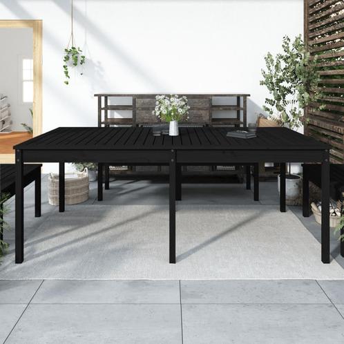 vidaXL Table de jardin noir 203,5x100x76 cm bois massif, Jardin & Terrasse, Ensembles de jardin, Neuf, Envoi