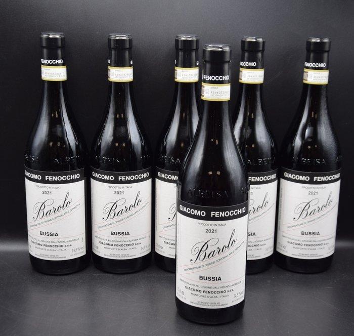 2021 Giacomo Fenocchio Bussia - Barolo - 6 Flessen (0.75, Verzamelen, Wijnen