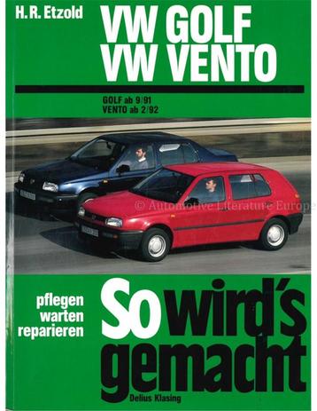 1991 - 1993 VW GOLF | VENTO, BENZINE VRAAGBAAK DUITS (SO, Autos : Divers, Modes d'emploi & Notices d'utilisation