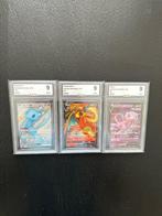 Pokémon - 3 Graded card - CHARIZARD V & MEW EX FULL ART &