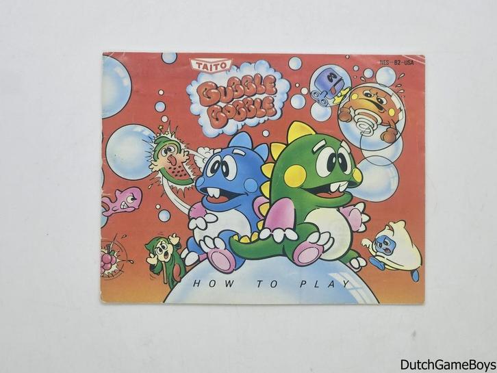 Nintendo NES - Bubble Bobble - USA - Manual, Games en Spelcomputers, Games | Nintendo NES, Gebruikt, Verzenden