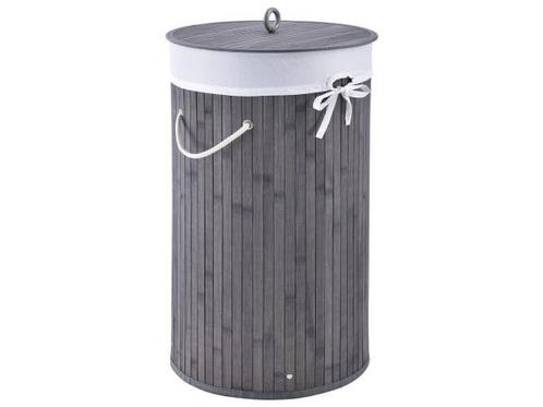 Veiling - Bamboe Wasmand Curly - 55 Liter - Grijs, Huis en Inrichting, Overige Huis en Inrichting, Gebruikt
