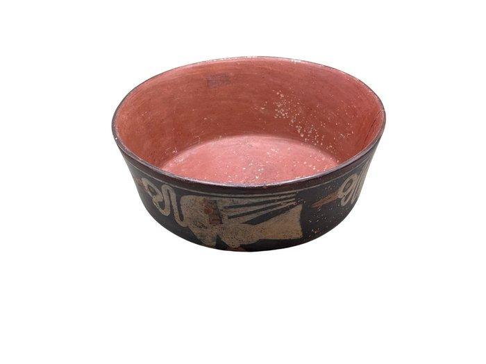 Nazca Terracotta Een kom met vier langnekige witte vogels., Collections, Minéraux & Fossiles