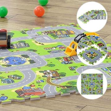 Tweedekans | Kinderpuzzelmat - Jascha - 9-delig - Stad met beschikbaar voor biedingen