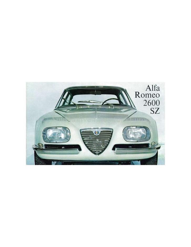 1965 ALFA ROMEO 2600 SZ BROCHURE DUITS, Livres, Autos | Brochures & Magazines, Enlèvement ou Envoi
