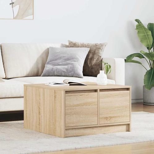 vidaXL Salontafel met lades 70,5x70x40 cm Sonoma, Huis en Inrichting, Tafels | Salontafels, Nieuw, Verzenden