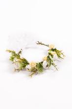 Luxe Pioenrozen Bloemenkrans Wit Bloemen Haarband Bruidsmeis, Nieuw, Ophalen of Verzenden