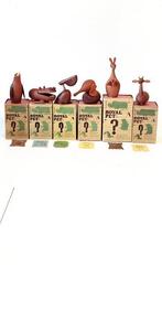 Figuur - Zes vintage houten dieren Royal Pet