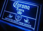 Corona neon bord lamp LED verlichting reclame lichtbak XL *4, Verzenden