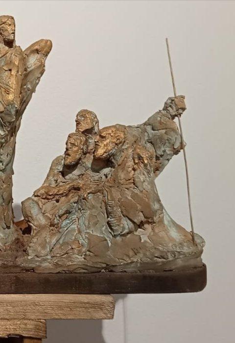 Cassano Danilo - sculptuur, Rivelato agli umili - 50 cm -, Antiek en Kunst, Antiek | Glaswerk en Kristal