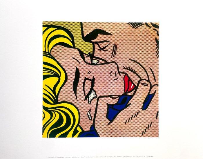 Roy Lichtenstein - Kiss V - offset lithography - licensed, Antiquités & Art, Antiquités | Meubles | Chaises & Canapés