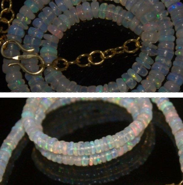 Opaal Ketting AA ++ natuurlijke mineralen- 20 g - (2), Verzamelen, Mineralen en Fossielen