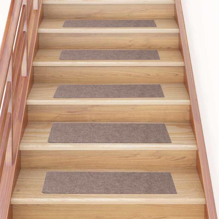 vidaXL Trapmatten Zelfklevend 30 stuks 76x20 cm Lichtbruin, Doe-het-zelf en Bouw, Ladders en Trappen, Nieuw, Verzenden