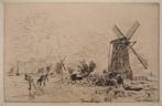 Johan Barthold Jongkind (1819-1891) - Moulins en Hollande, Antiek en Kunst