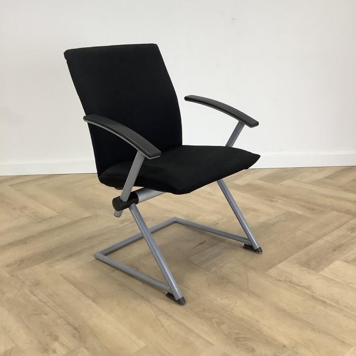 Grammer Office design vergaderstoel,  zwart - grijs, Huis en Inrichting, Stoelen, Zwart, Gebruikt, Eén