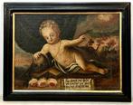 Duitse school (XVII) - Bambin Gesu’ con memento mori, Antiek en Kunst
