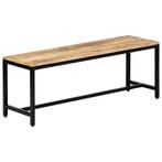 vidaXL Eetbank 120 cm massief ruw mangohout, Huis en Inrichting, Verzenden, Nieuw