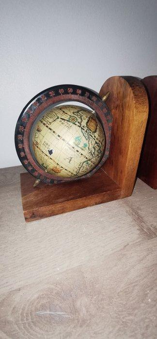 Boekensteunen (2) - Hout - Boekenkasten Globen, Antiek en Kunst, Curiosa en Brocante